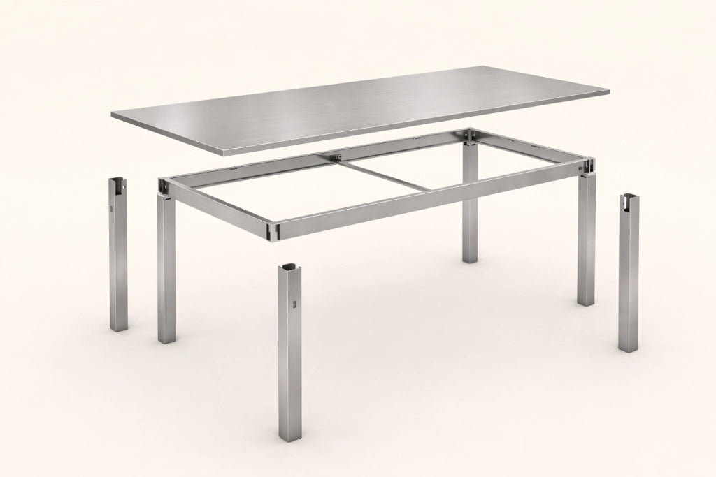 Tavolo Square interamente smontabile Urbostyle 200x90 Colore: Bianco