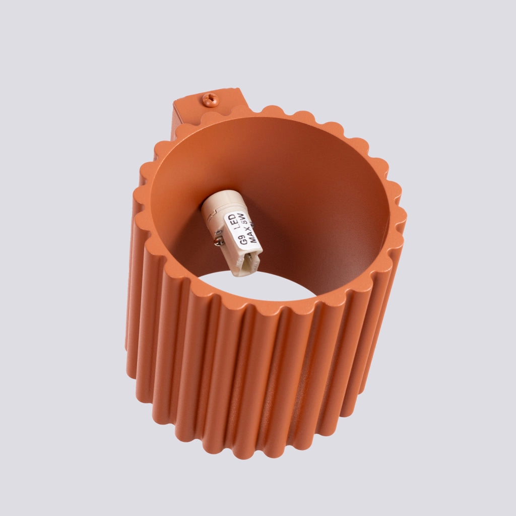 Lampada da parete AURA rosso ocra G9