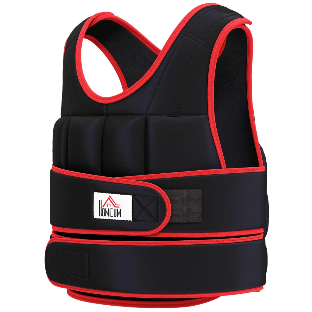 Giubbotto Zavorrato Fitness ¨C Minimal ¨C Nero Rosso 60x50 cm