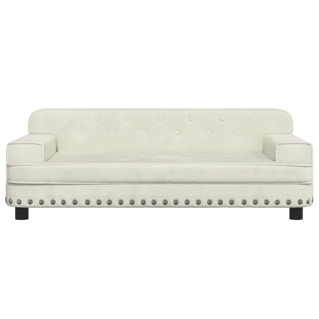 Divano per Bambini-Sofa-Divanetto Crema 90x53x30 cm in Velluto