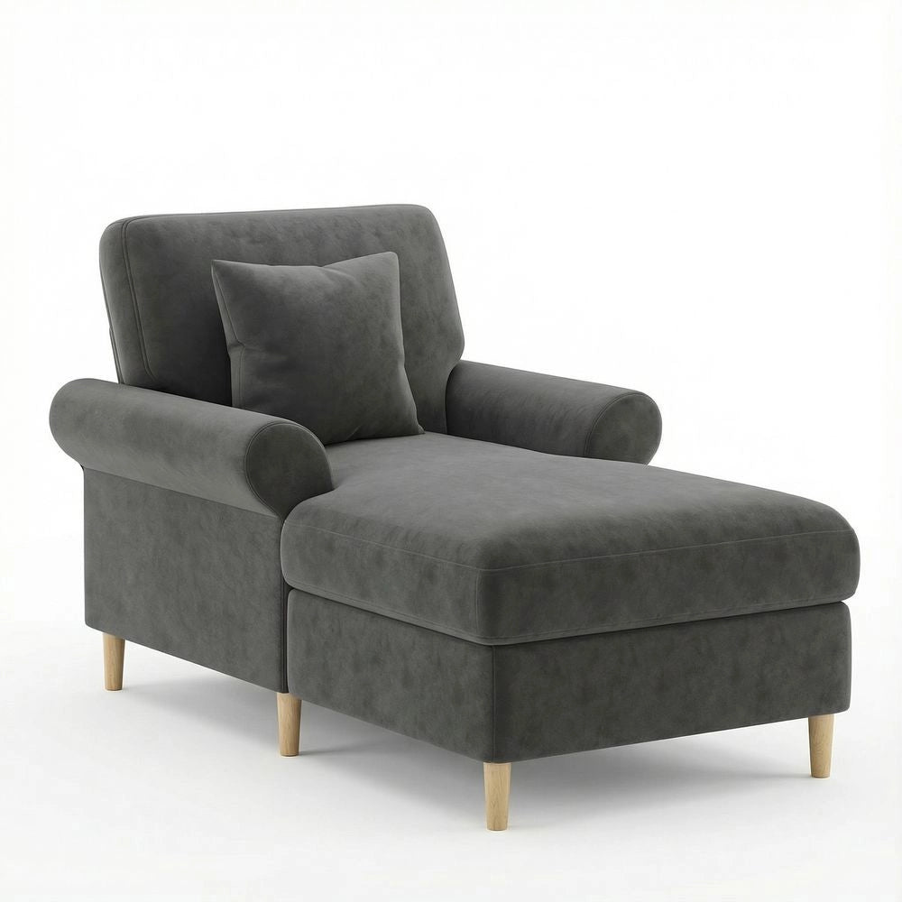 Poltrona relax - Xylo - XXL pieghevole velluto grigio