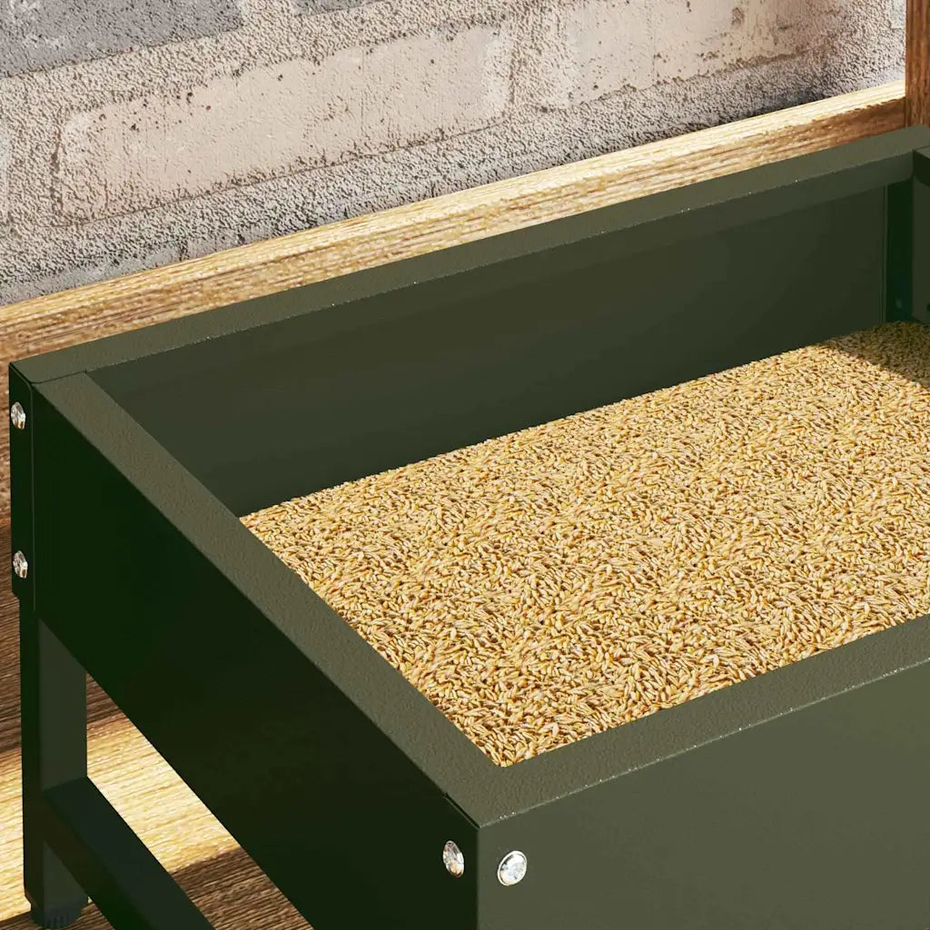Mangiatore per Uccelli Verde oliva 80 x 28 x 13.5 cm 874625