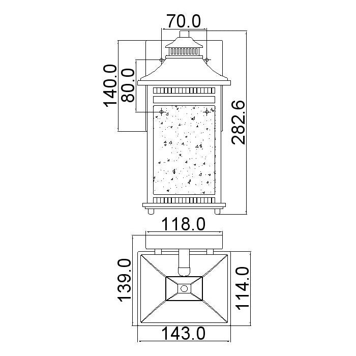 Applique esterna Livingston Quoizel bronzo E27 IP44