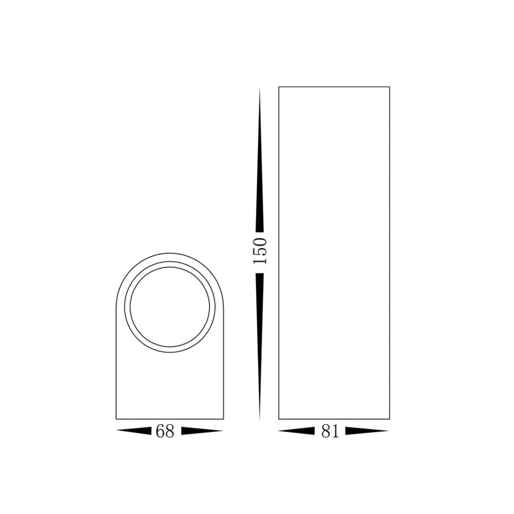 Applique esterna da parete Ovalis Eko-Light 1xGU10 nera IP44