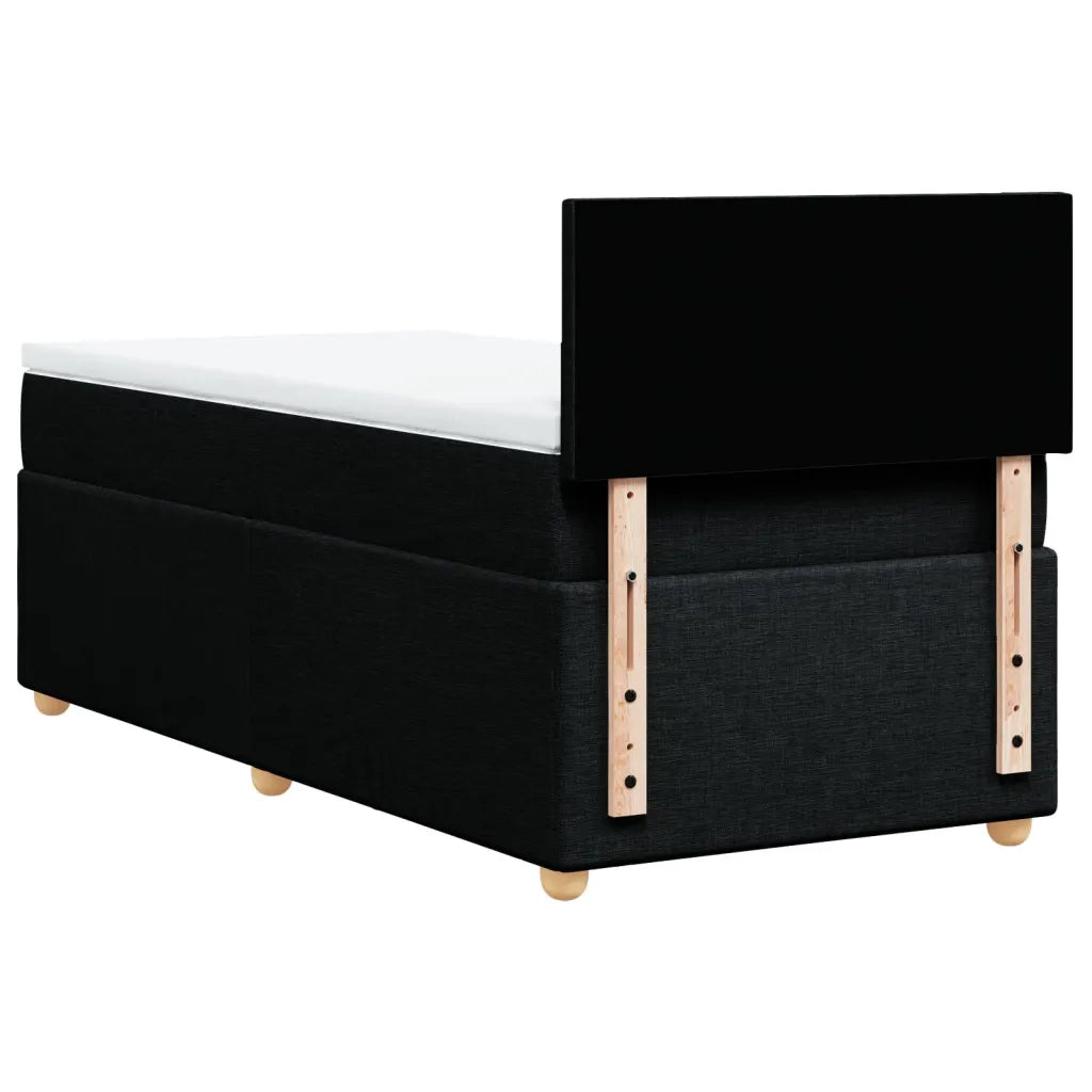 Letto a Molle con Materasso Nero Singolo in Tessuto 3286857