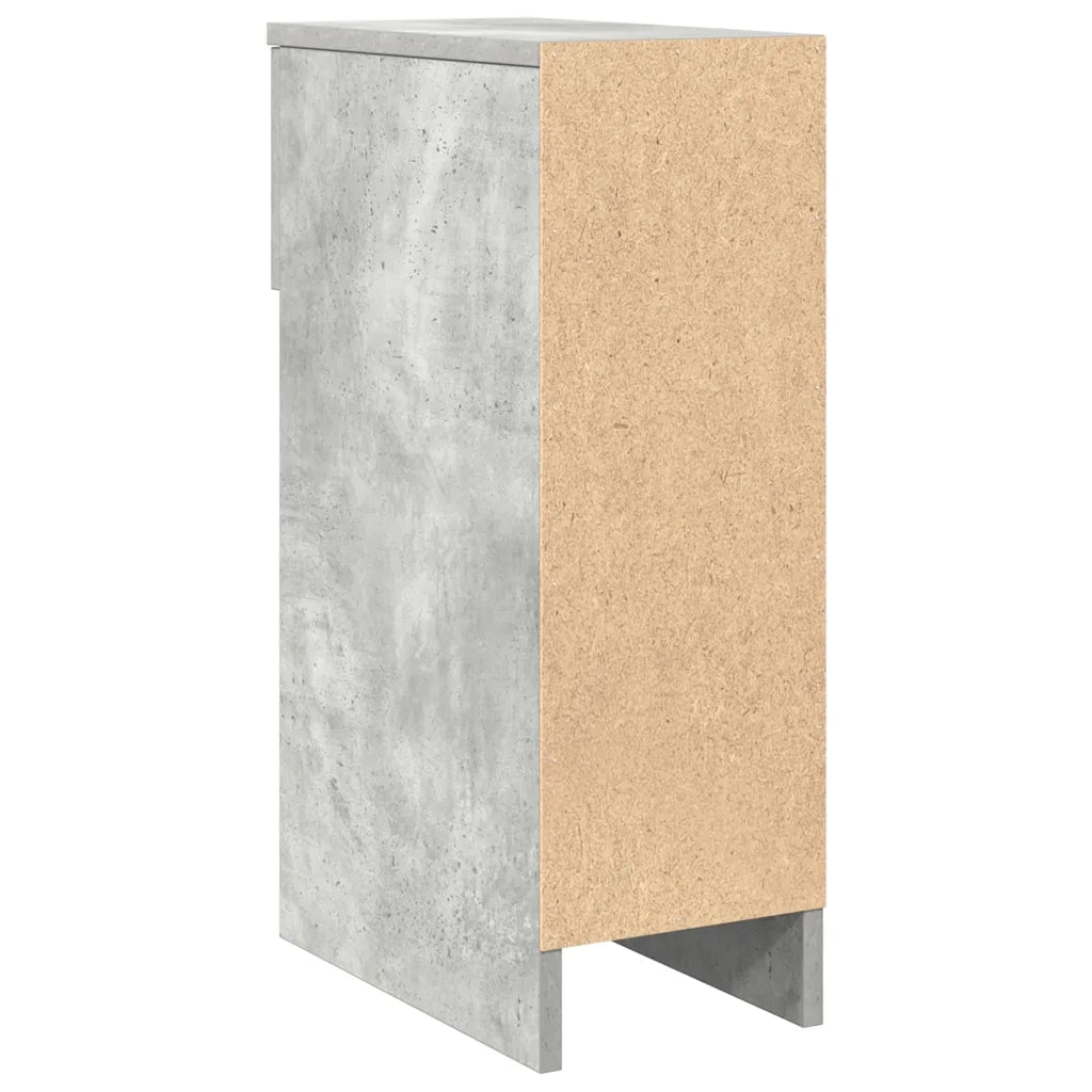 Comodino con Cassetto Grigio Cemento 20x36x60 cm 858701