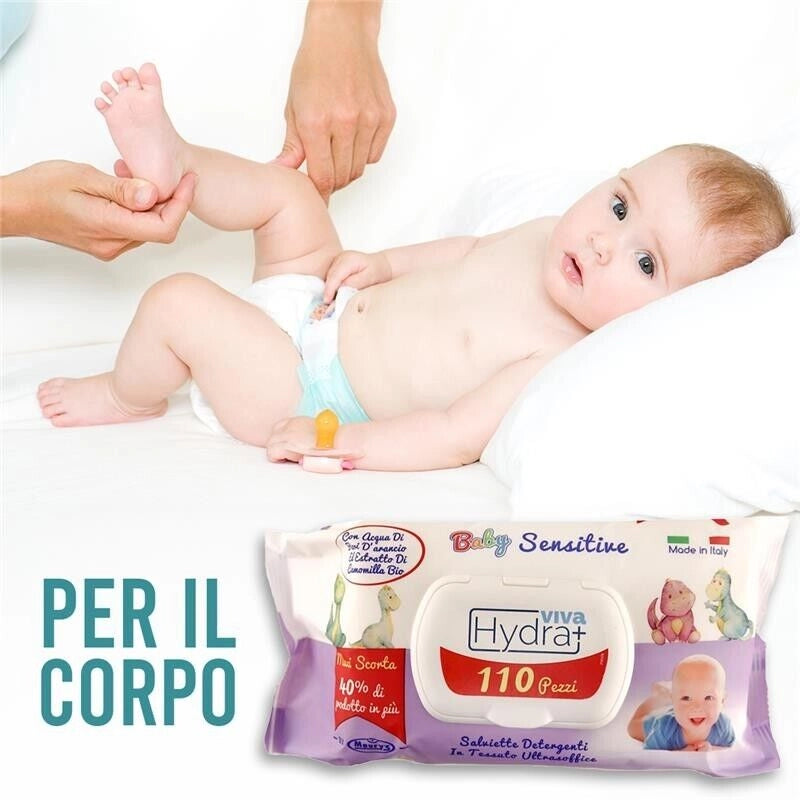 HYDRA VIVA+ SALVIETTE DETERGENTI BABY SENSITIVE 110 PZ
