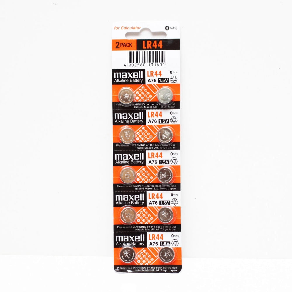 Batteria a BOTTONE alcalina LR44 MAXELL 1,5V 10pz