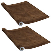 Pellicole Autoadesive per Porte 2 pz Rovere Moro 210x90 cm PVC CFW1759842