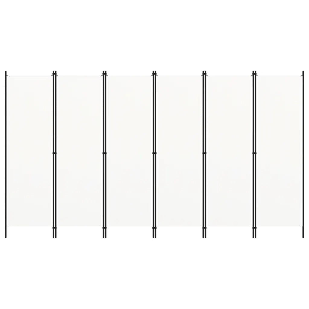 Divisorio Ambienti | Divider per stanze | Paravento a 6 Pannelli Bianco 300x180 cm