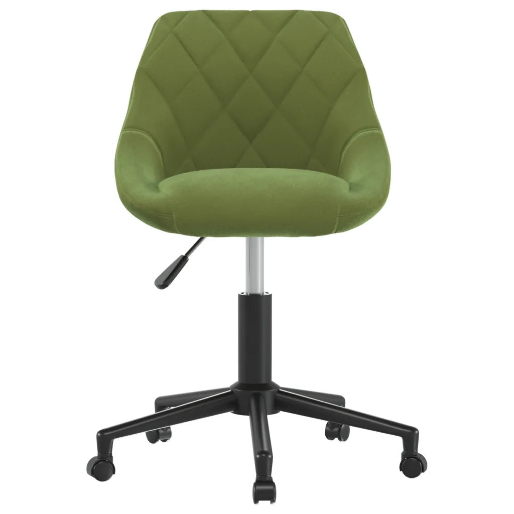 Sedia da Ufficio Girevole Verde Chiaro in Velluto 335486