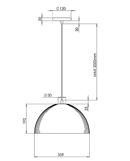 Lampada a Sospensione Carola Ø360mm E27 10W, Struttura in Metallo e Plastica Vegetale, Colore Senape, IP20, Classe 1 - Carola Design