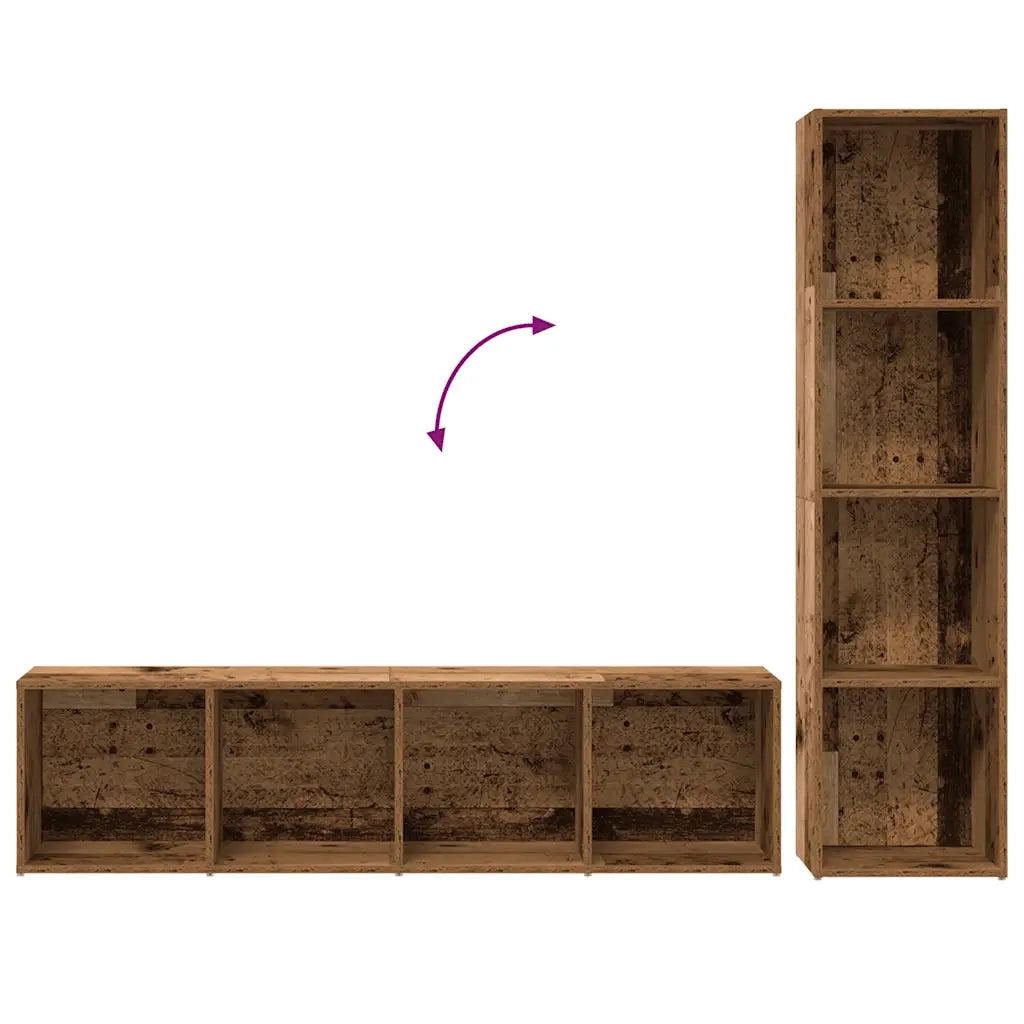 Librerie 3 pz Legno Antico in Legno Multistrato 3328549