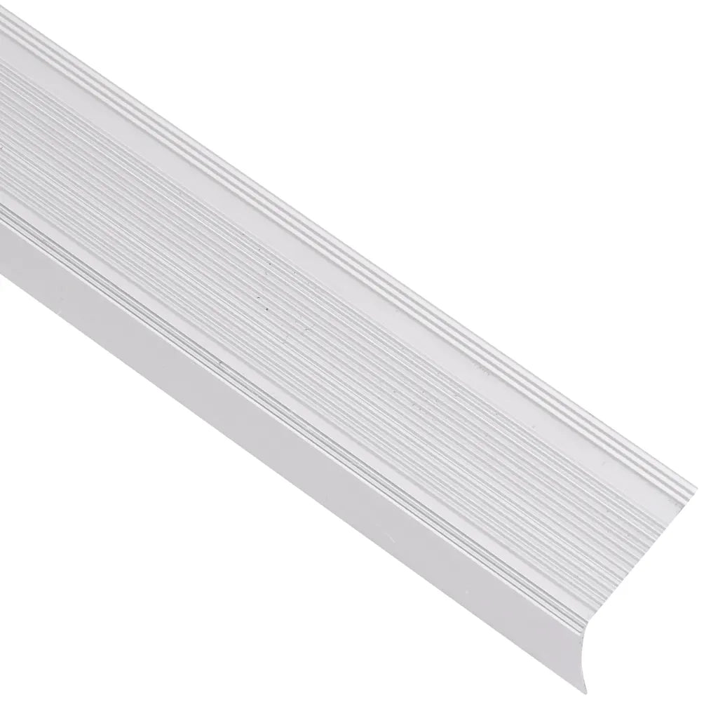 Profili a L per Gradini 5 pz in Alluminio 100 cm Argento 146759