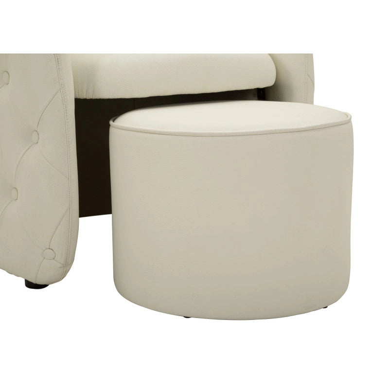 Poltrona Con Puff Zagabria cm 76x75x80-ø 47x35