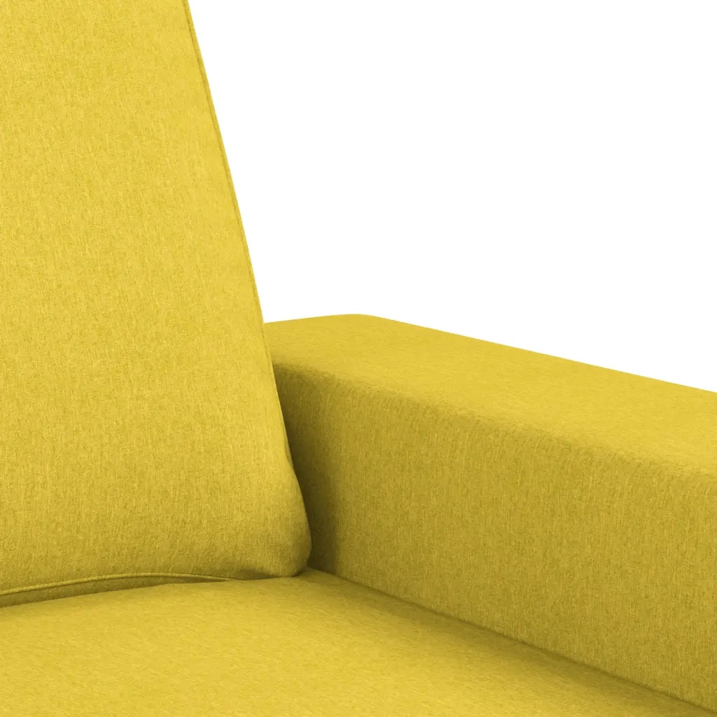 Divano a 2 Posti-Sofa 2 Posti Giallo Chiaro 120 cm in Tessuto 830932