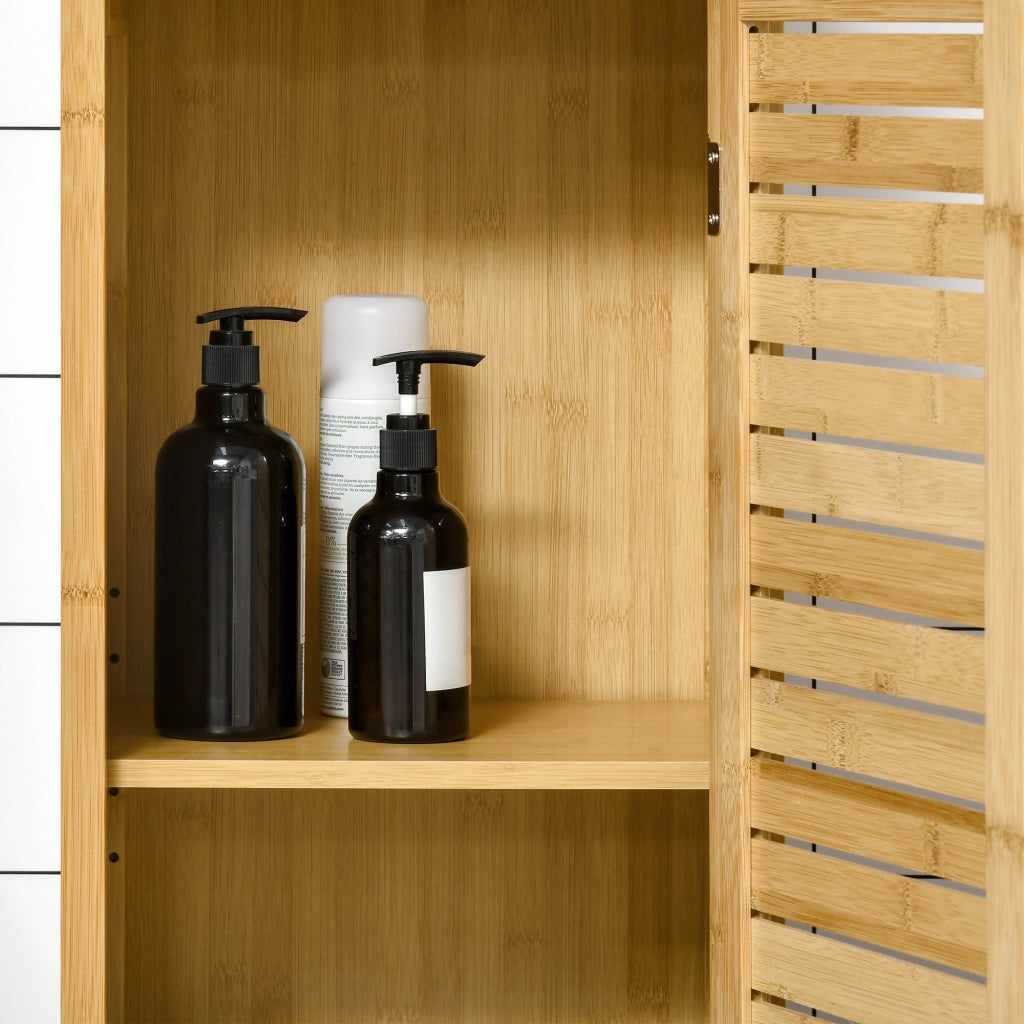 Mobile colonna bagno con 3 ripiani e ante ¨C Minimal ¨C bamb¨´