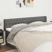 Testiera ad Orecchio-Testata con Orecchie Grigio Scuro 203x16x78/88 cm in Tessuto 990298