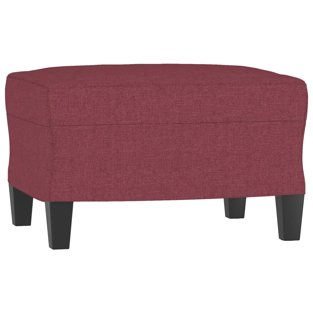 Set di Divani 3 pz con Cuscini Rosso Vino in Tessuto 3201848