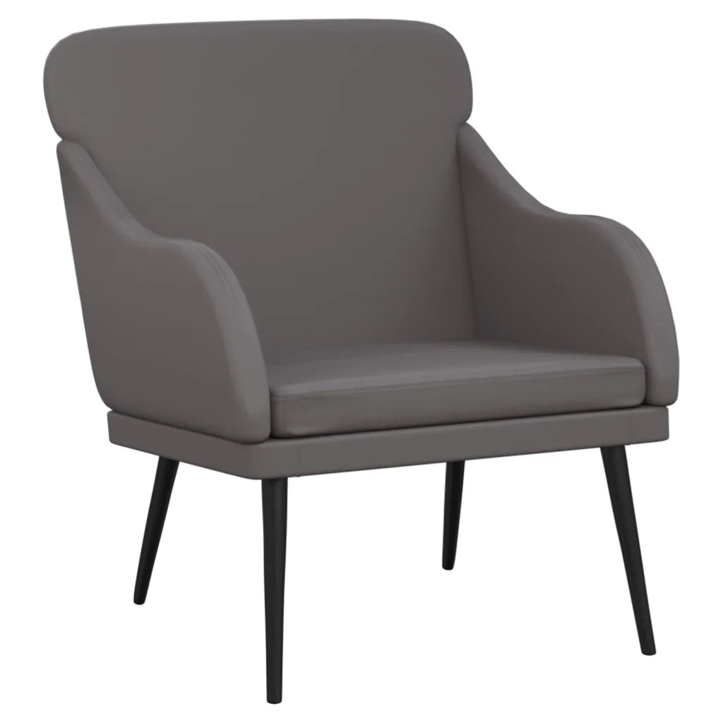 Poltrona Grigia 63x76x80 cm Similpelle 351427