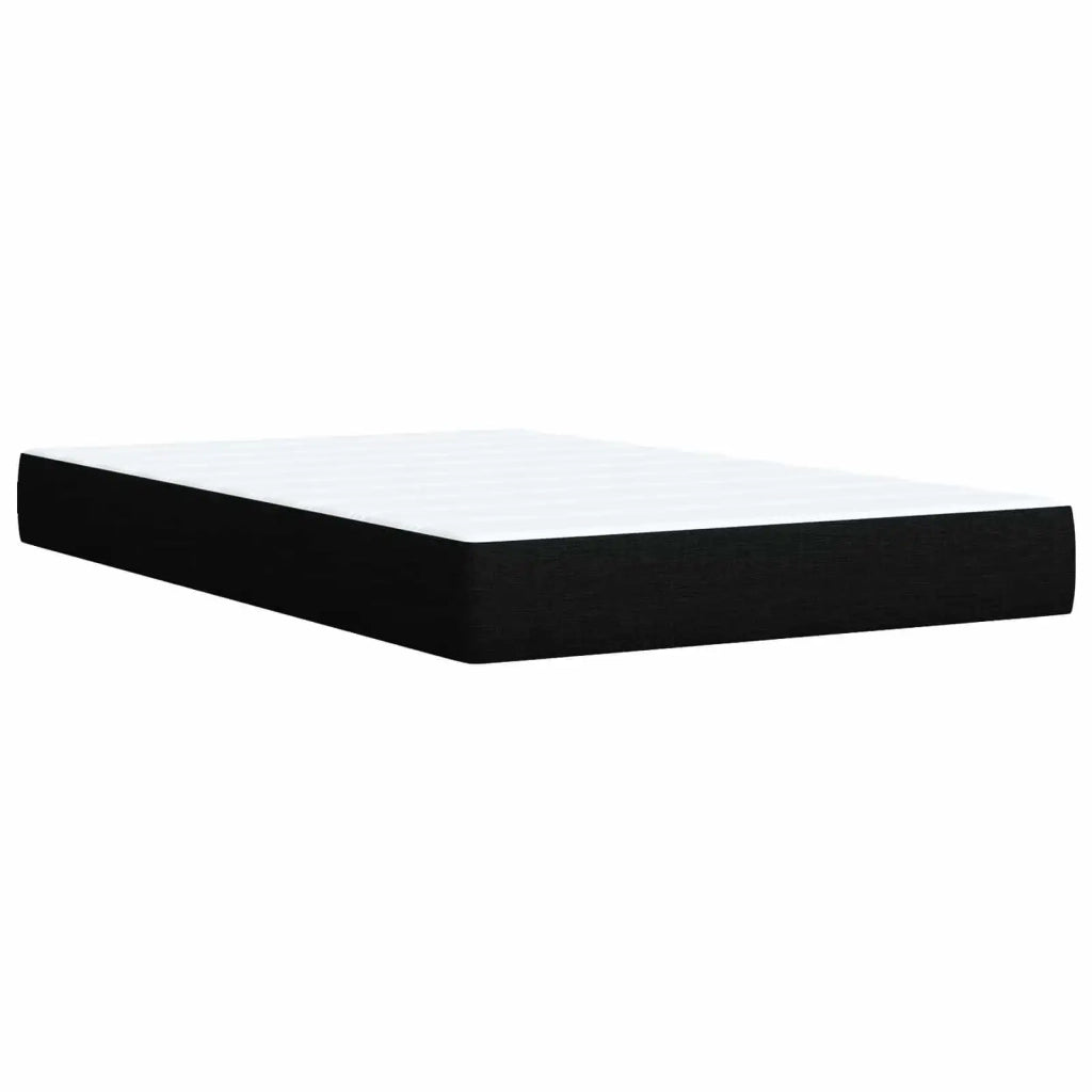 Letto box spring con materasso Nero 120 x 200 cm Tessuto 3455324