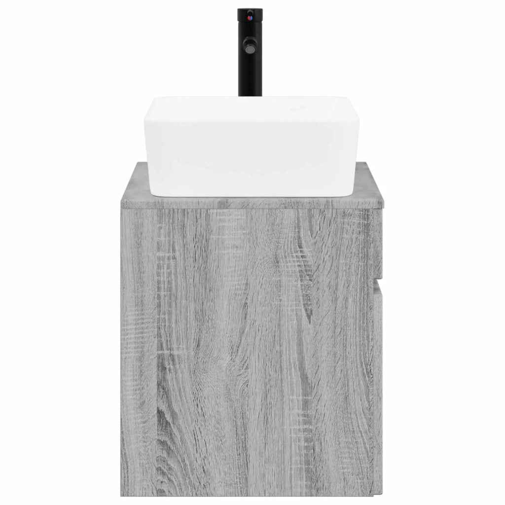 Set di mobili per il bagno Sonoma grigio Legno ingegnerizzato 3404306