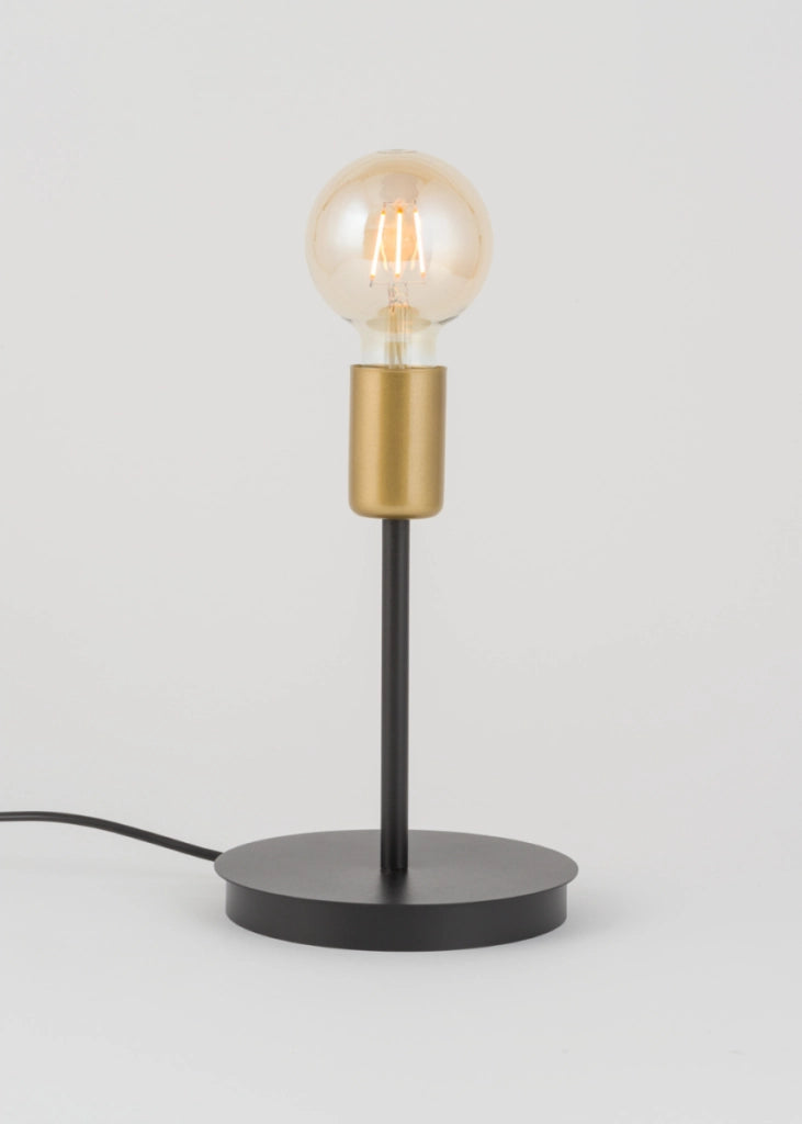 Lampada da tavolo loft nero oro Gino E27 15W Sigma