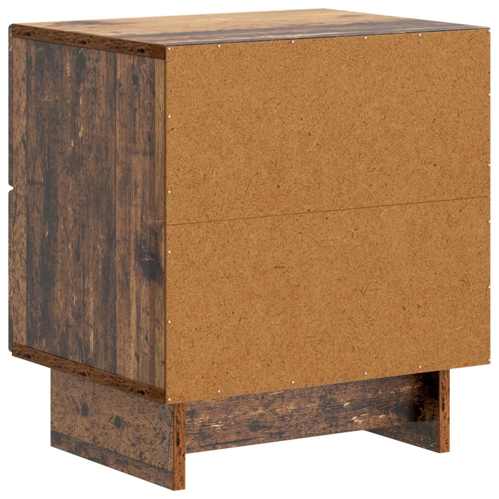 Set di 2 Comodini | Armadio da Notte | Mobiletto da notte Legno antico 43 x 34,5 x 47,5 cm