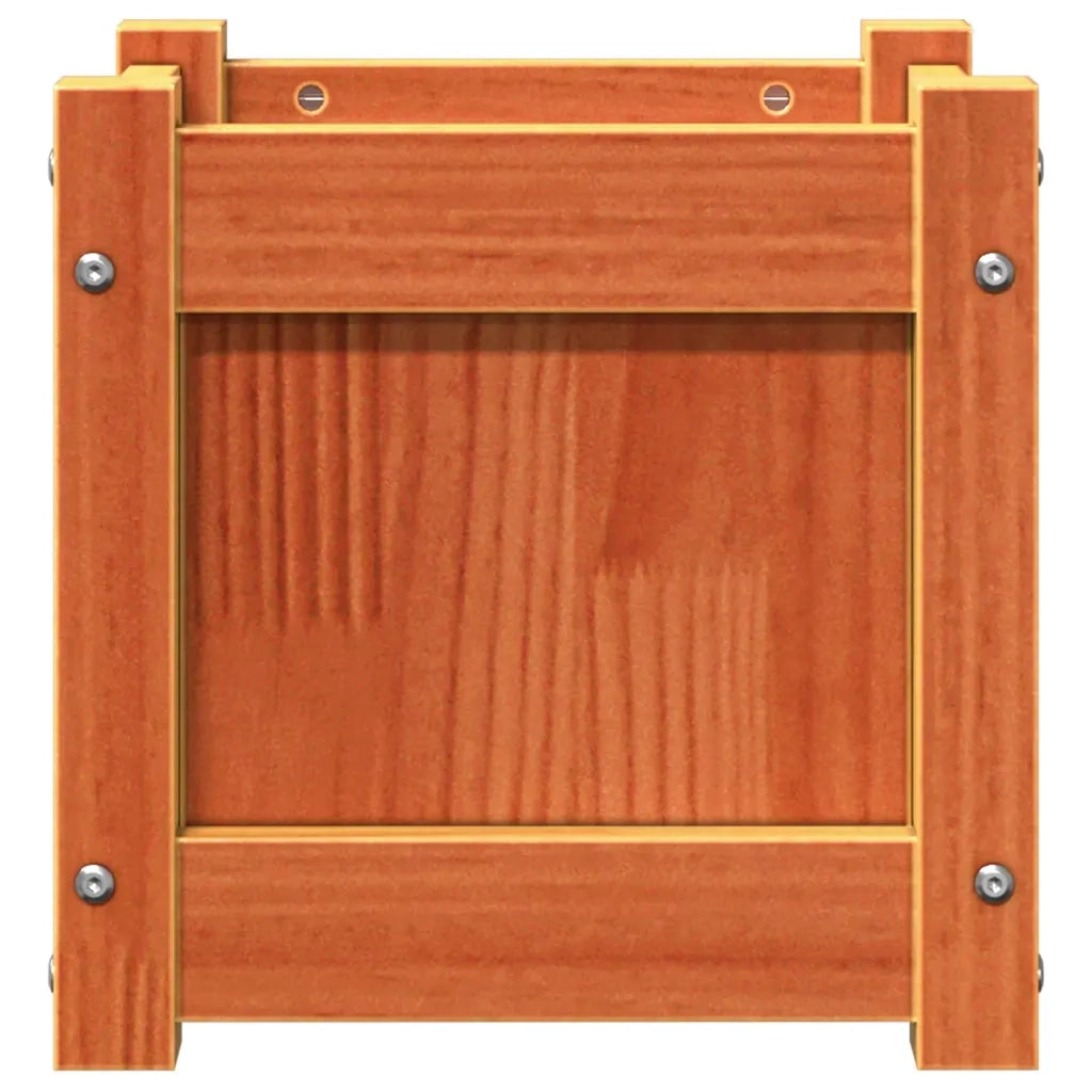 Fioriera Giardino Marrone Cera 31x31x31 cm Legno Massello Pino 837398