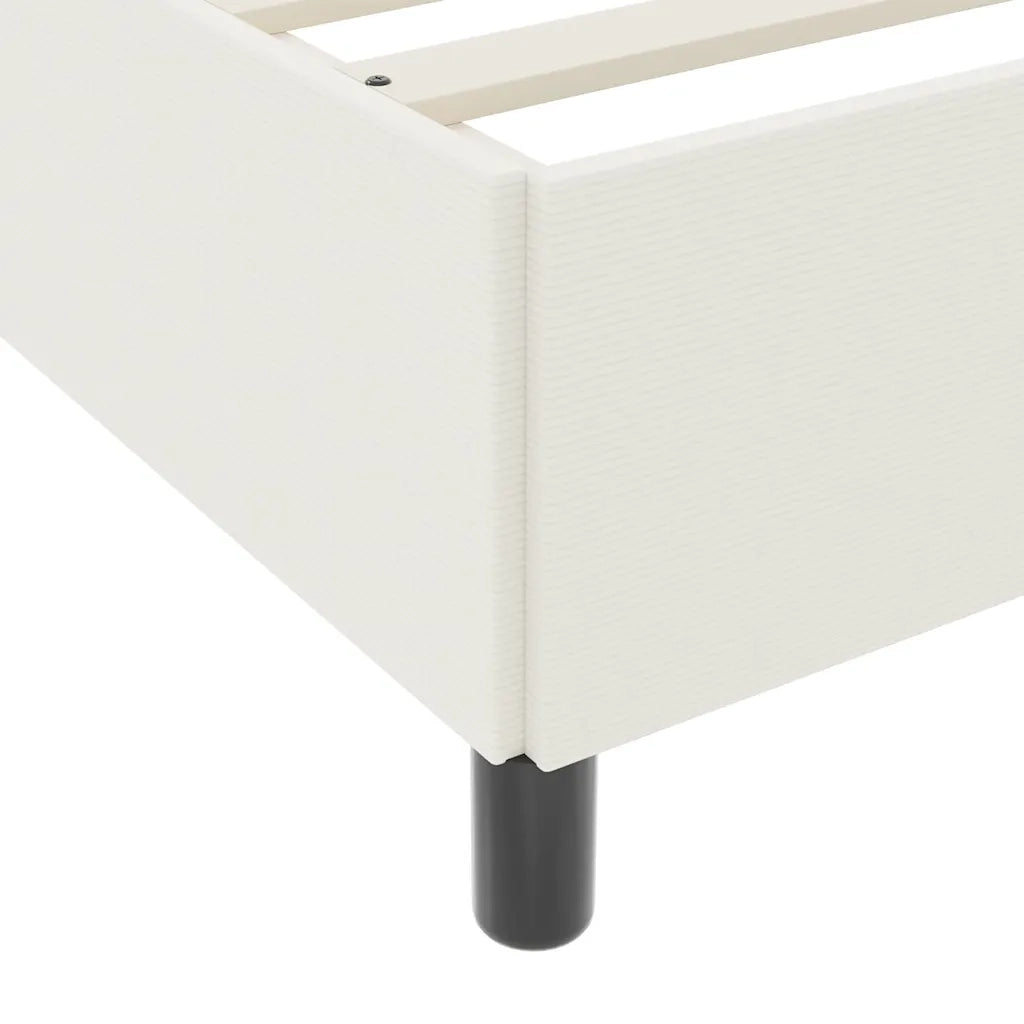 Letto a molle Crema 160 x 200 cm Tessuto in Cords 42006979