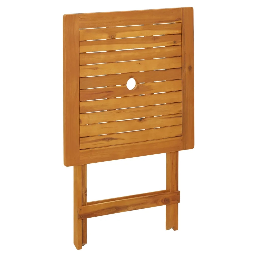 Set da Bistrot 3 pz Nero in Polyrattan e Legno Massello 3281802