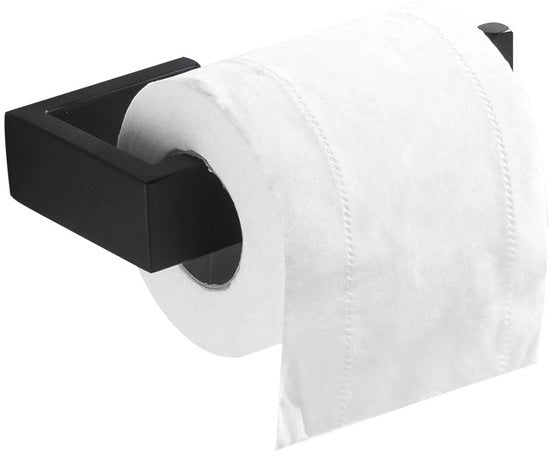 Montaggio per carta igienica - nero - acciaio inossidabile