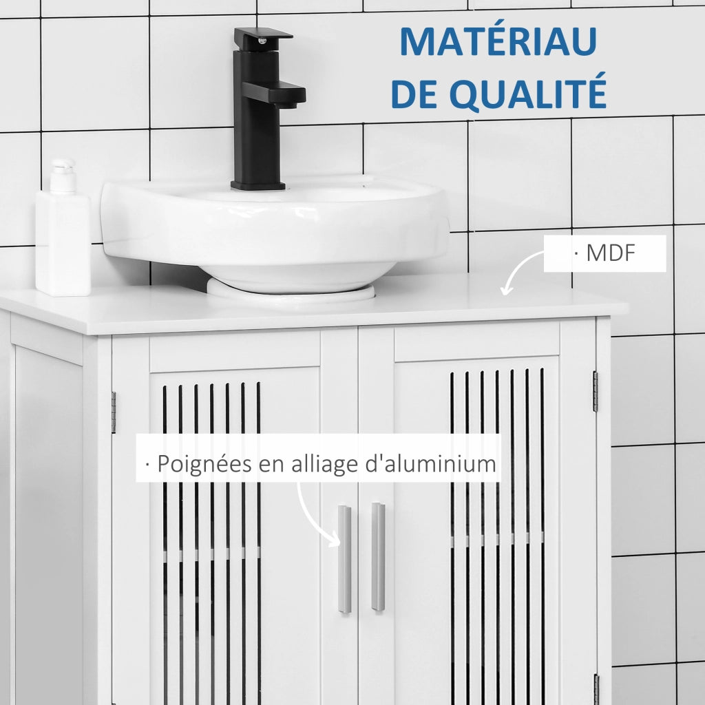 Mobile Sottolavabo Bagno ¨C Minimal ¨C 60x30x60 cm Bianco MDF