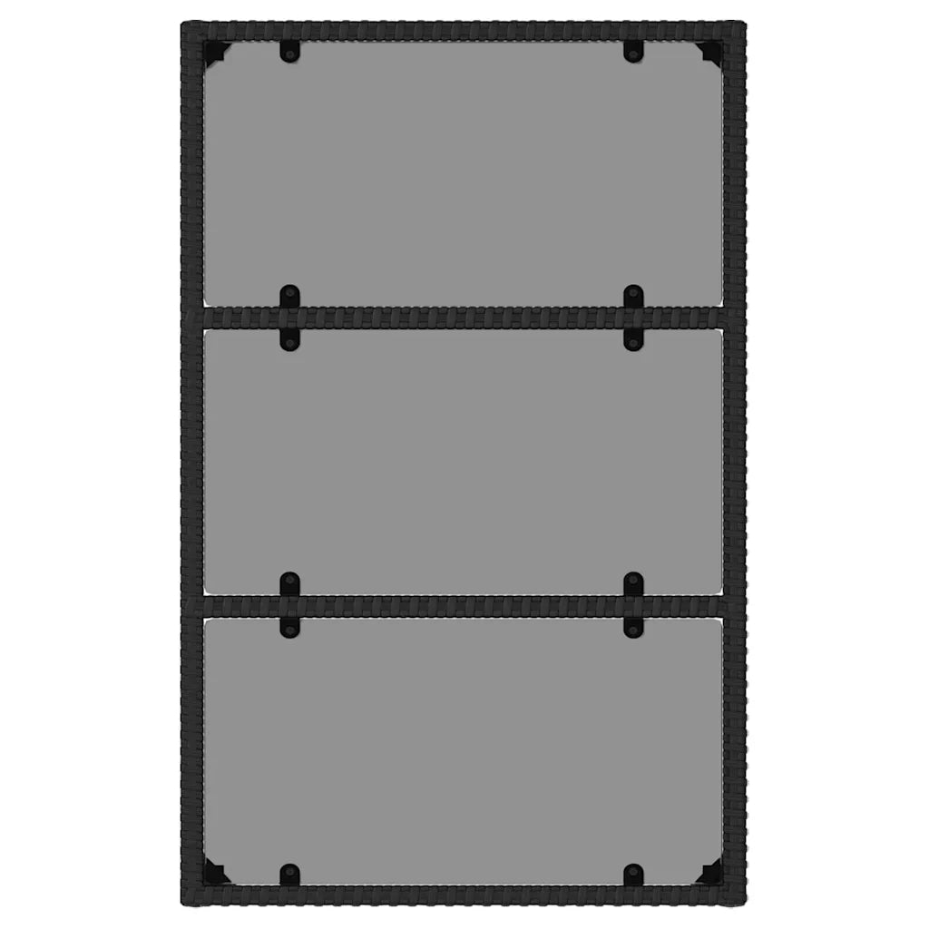 Set Mobili da Giardino 6 pz | Set Salotto da Giardino con Cuscini in Polyrattan Nero