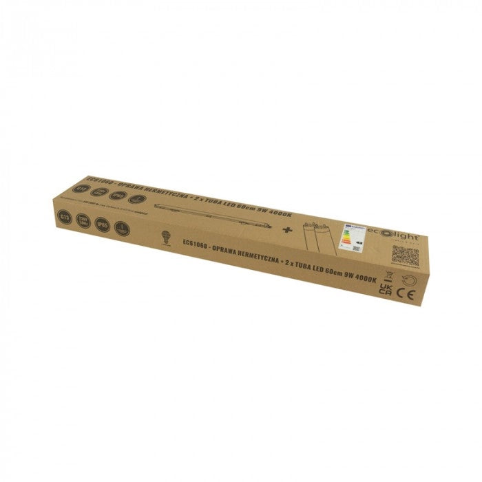 Plafoniera LED stagna 2xT8 60 cm 4000K Ecolight