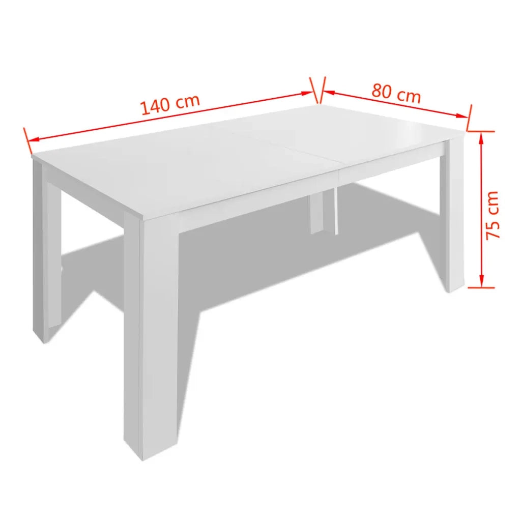 Tavolo da Pranzo 140x80x75 cm Bianco 243056