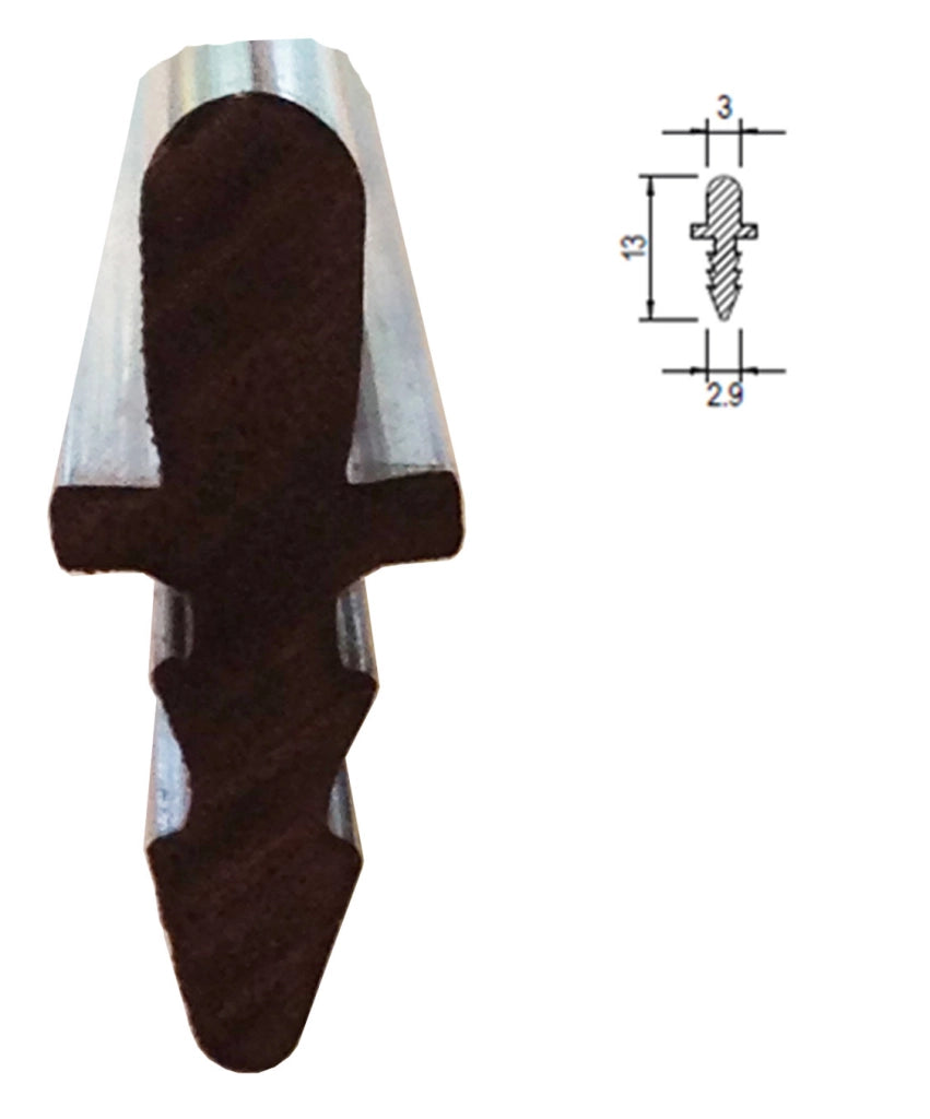 PROFILO GUIDA IN PVC 3XH13 MM DA 2 M- OMGE- 1,0 pz