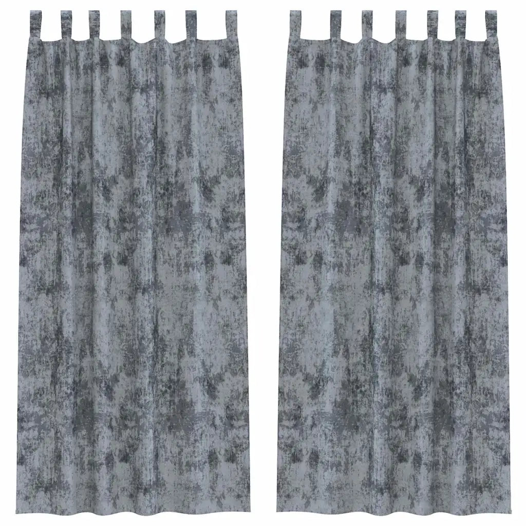 Tende in Velluto 2 pz Grigio Argento 260 x 140 cm Velluto