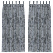 Tende in Velluto 2 pz Grigio Argento 260 x 140 cm Velluto