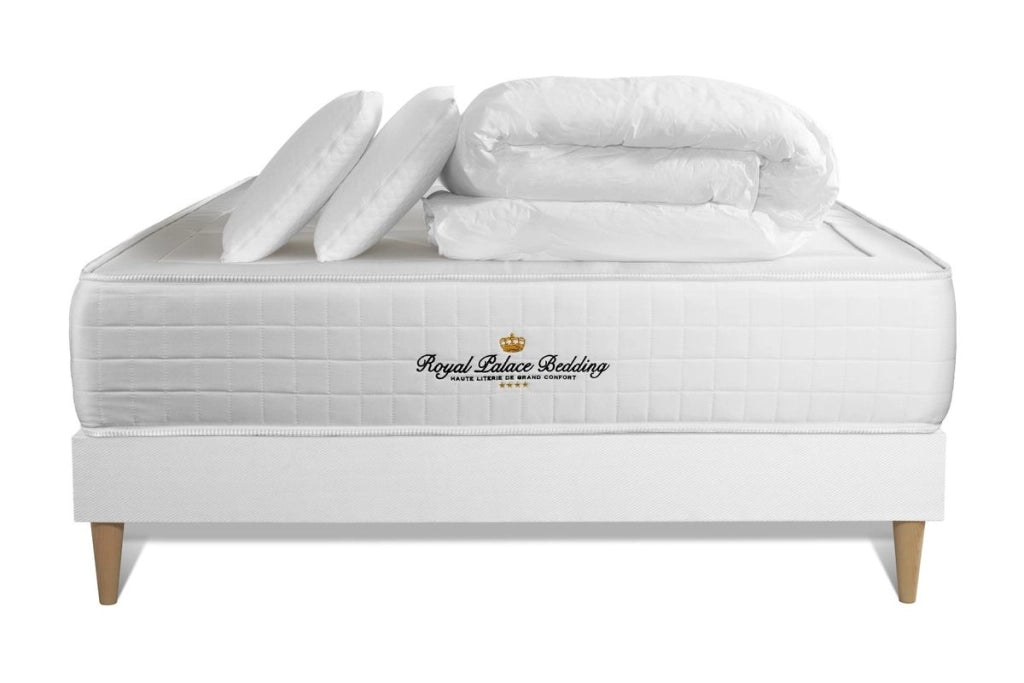 Pacchetto letto completo - Materasso 180x200cm + Box spring con doghe (kit) + 2 cuscini + Piumino - Windsor