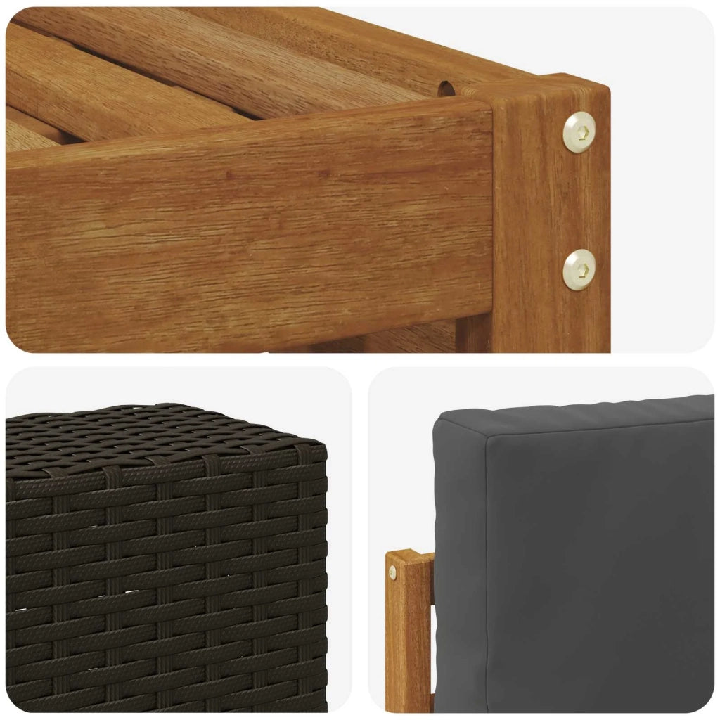 Set divano sezionale con cuscino 7 pcs Naturale e Antracite 3384603