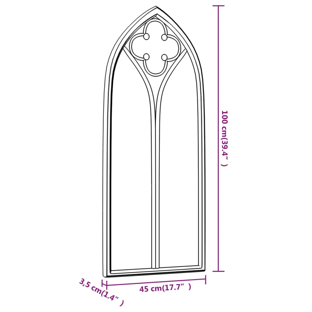 Specchio-Specchio Decorativo Sabbia 100x45 cm Ferro per Uso Interno