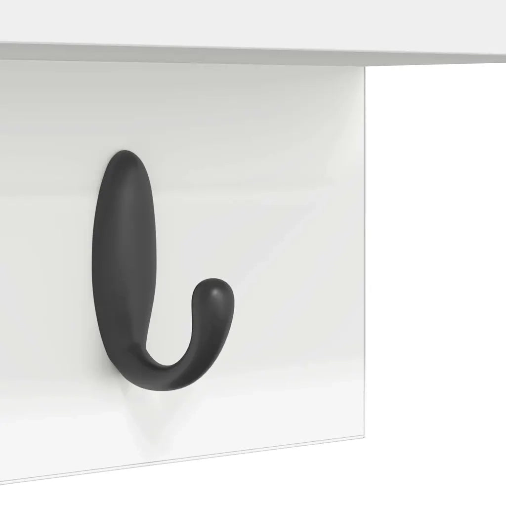 Appendiabiti a muro Bianco 60 x 10,5 x 18 cm Legno multistrato 874387