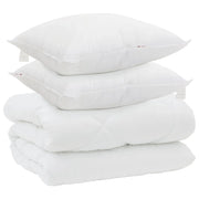 Piumone | Duvet Invernale con cuscino 3 pz Bianco Microfibra