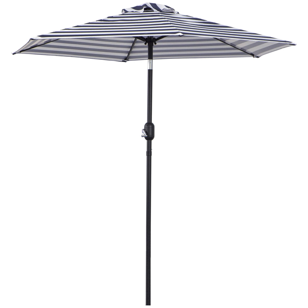 Ombrellone da Giardino ¨C Minimal ¨C 230x216 cm Blu e Bianco