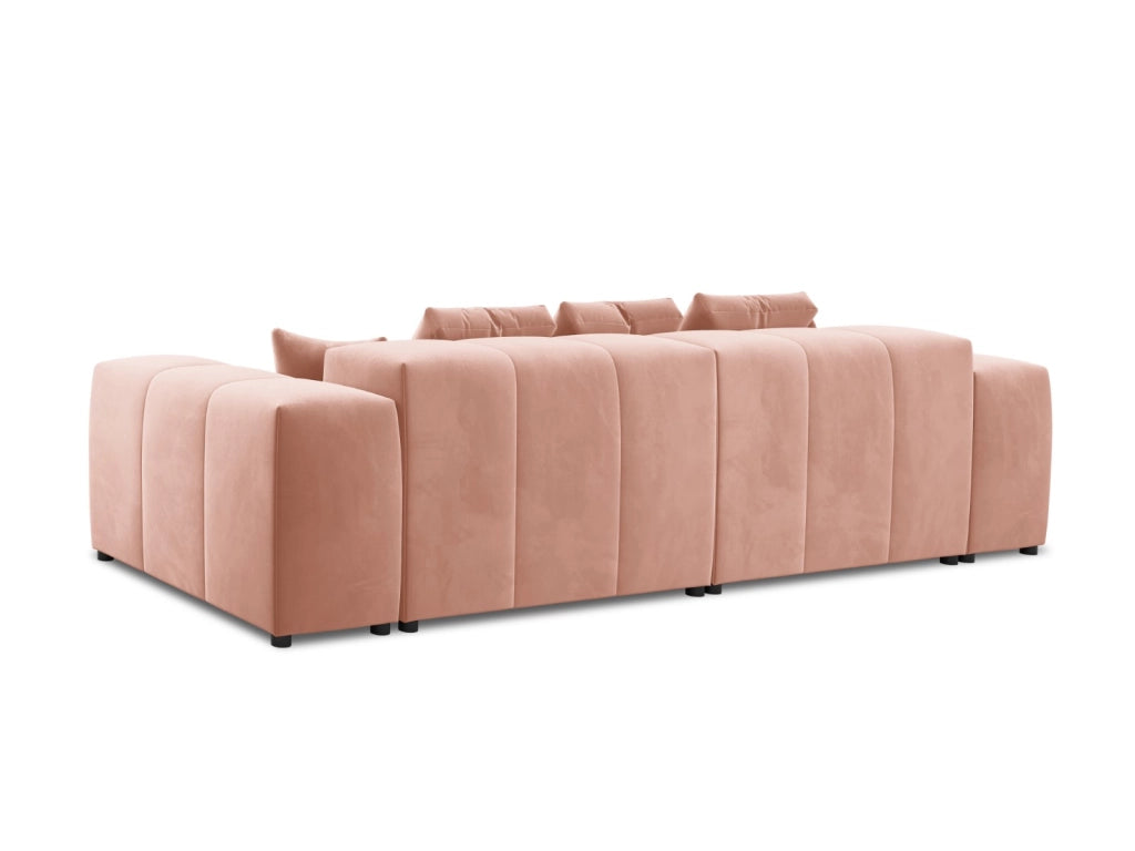 Cosmopolitan Design - Divano modulare "Rome" 3 posti in velluto rosa 
