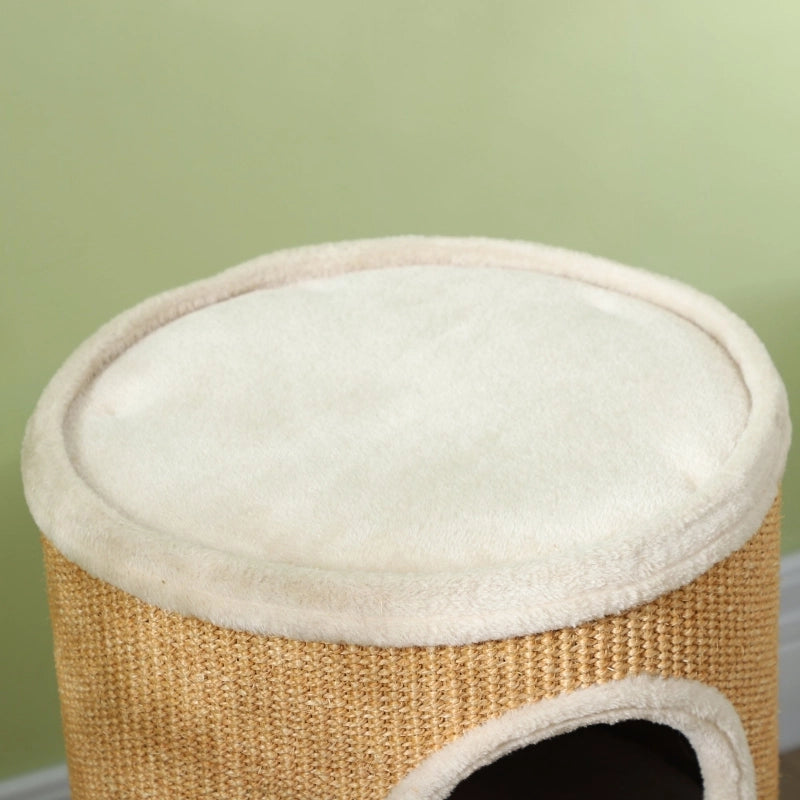 TIRAGATTO Ø35 x 60H cm in poliestere Marrone-Beige