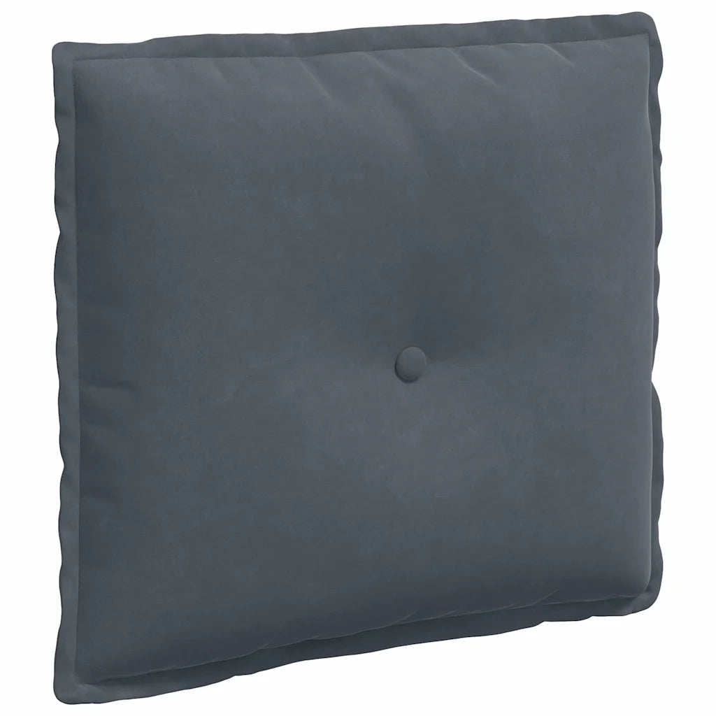 Cuscino per Schiena Grigio scuro 50 x 45 cm Tessuto in Cords 42014633