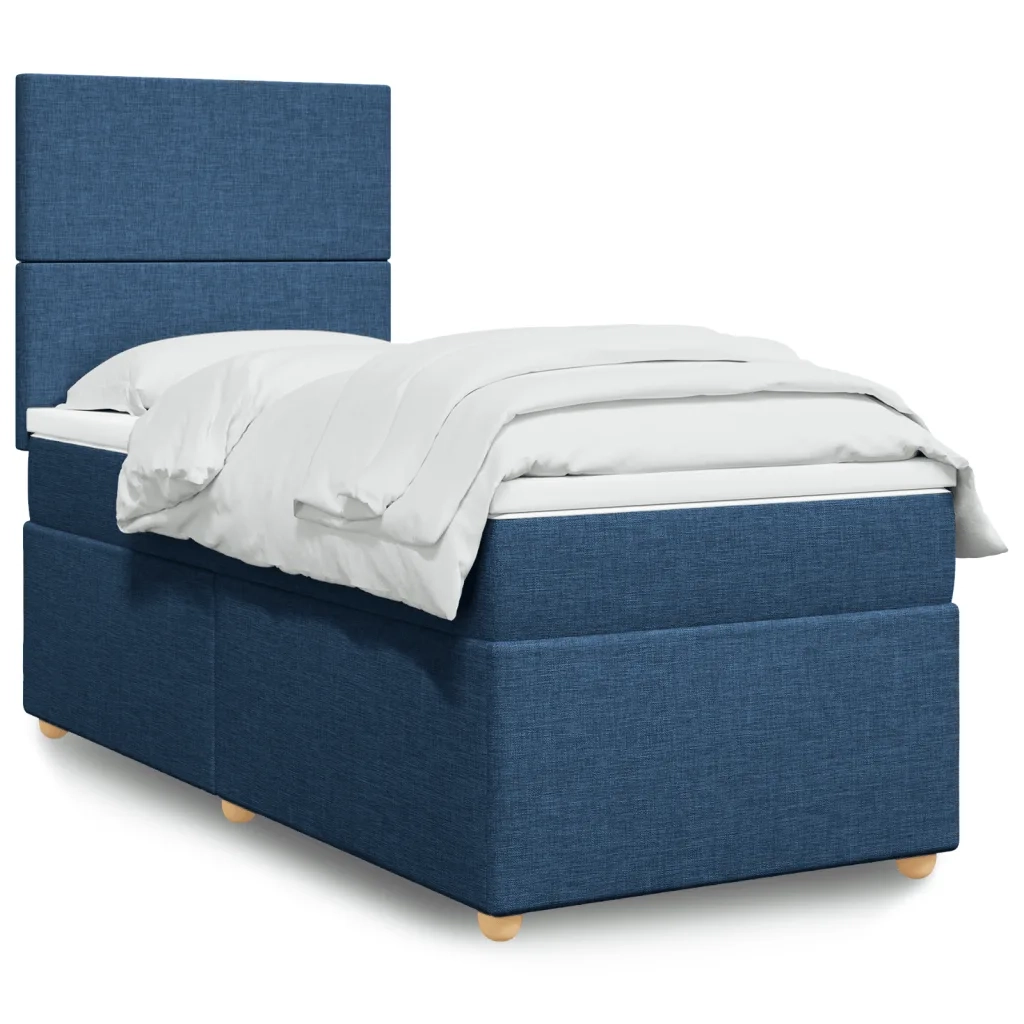 Giroletto a Molle con Materasso Blu 90x190 cm in Tessuto 3291134