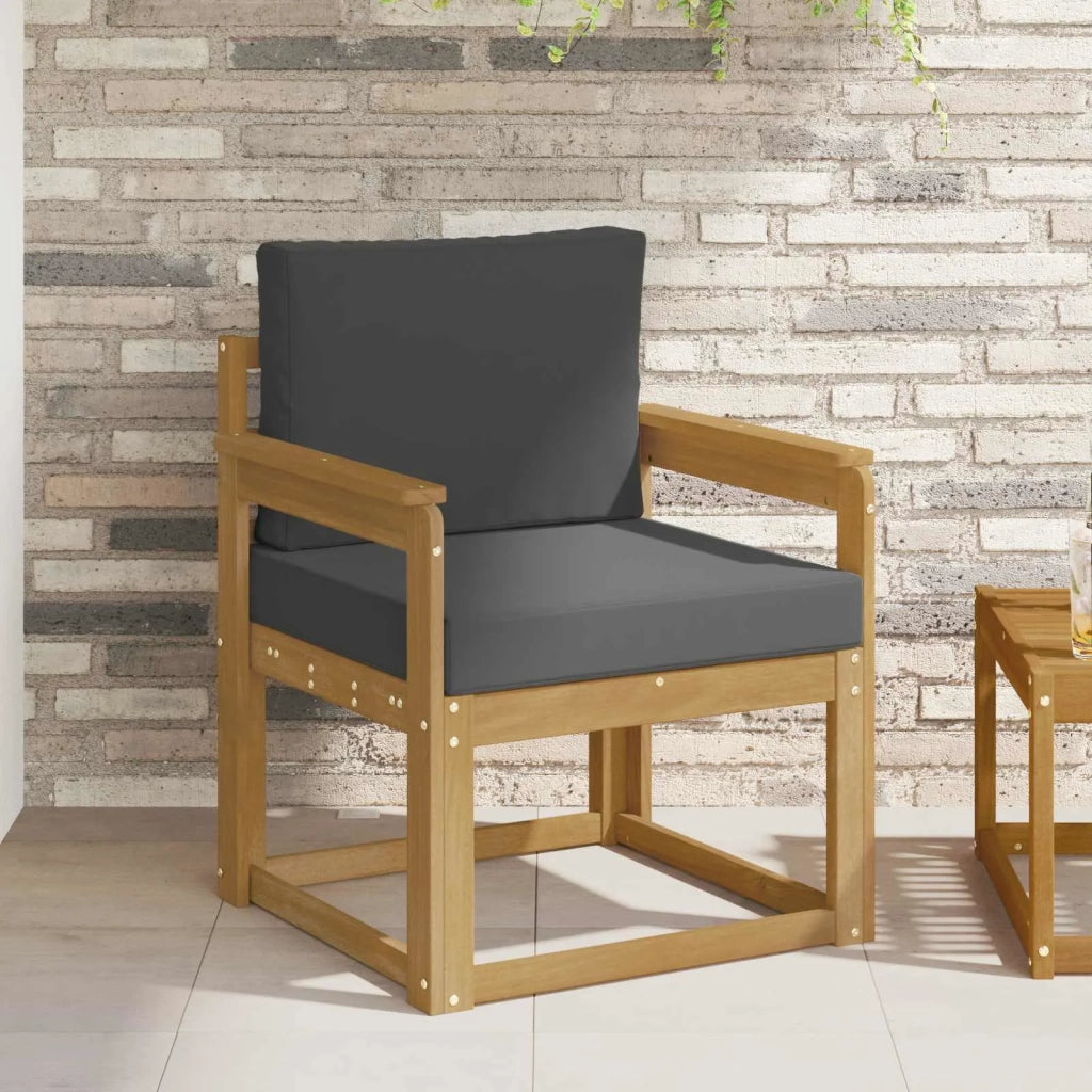2 Pezzo Set di divani da esterno-Sofa da giardino Poliestere Bianco e Antracite 302584